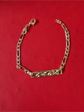 14k gold plated bracelet 7.5 inch